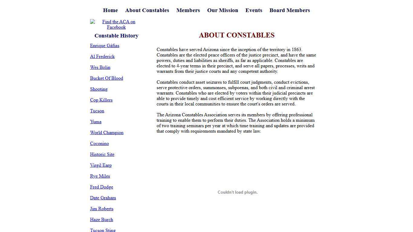 Constable History - Arizona Constables Association (c) 2009 - 2026